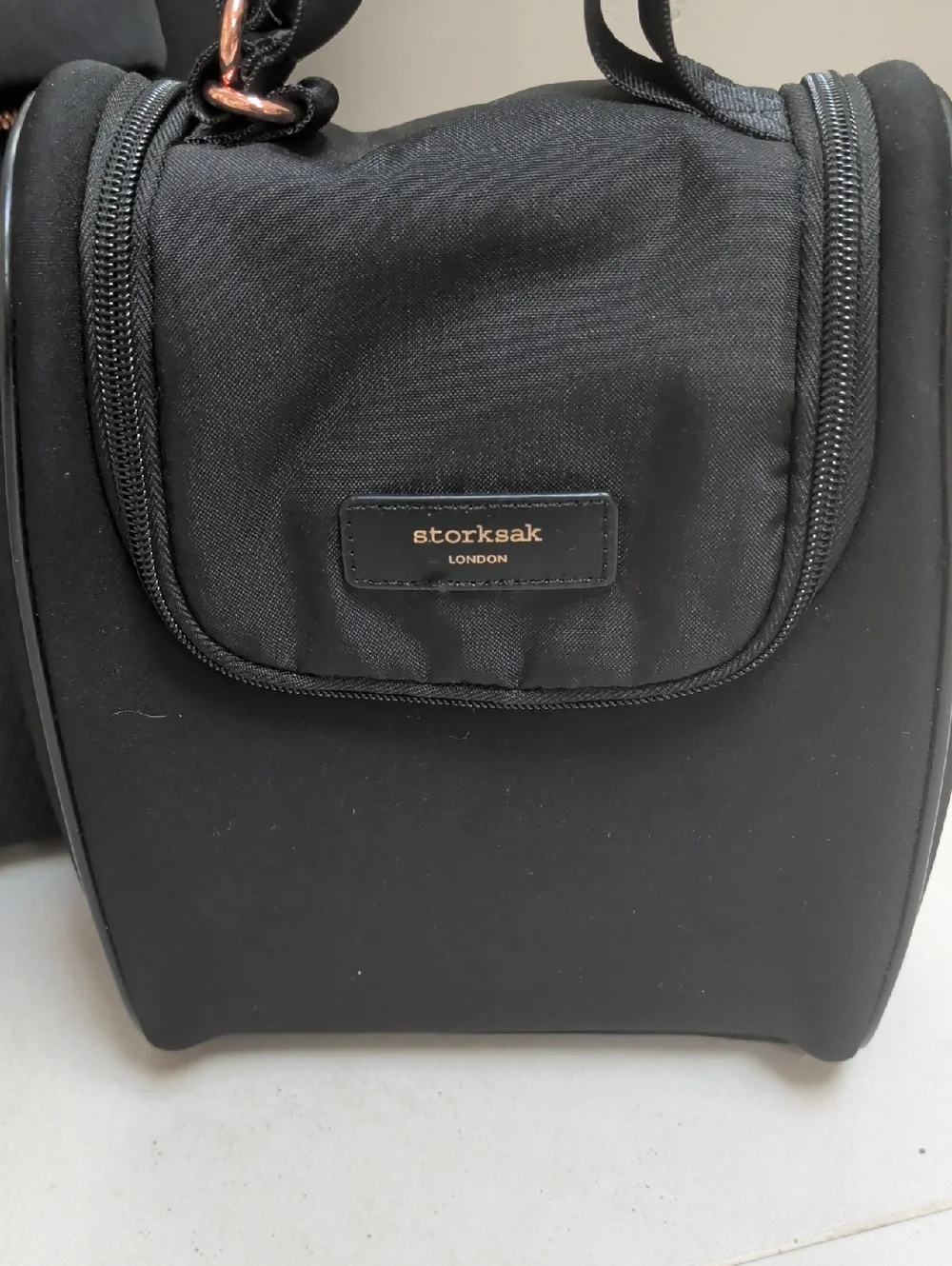 Storksak Black Baby Backpack Bag with Accessories - Like New